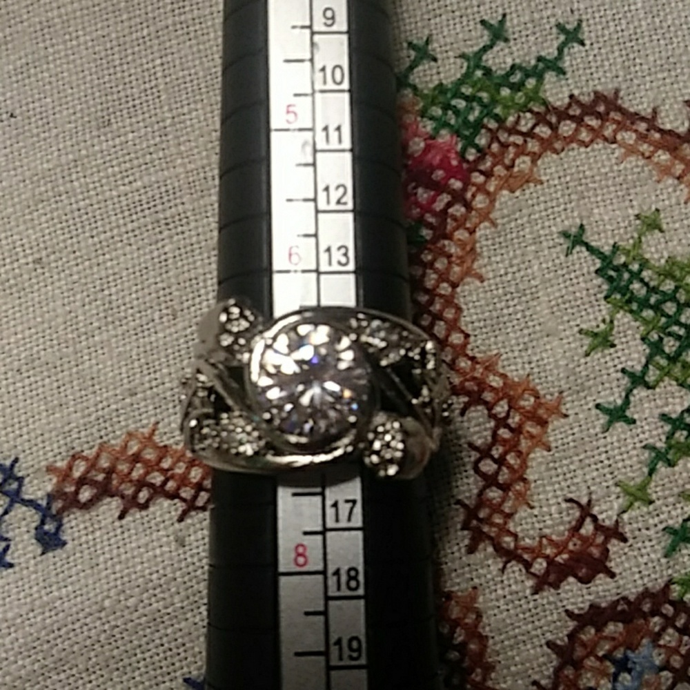 925 stamped sterling silver engagement ring.